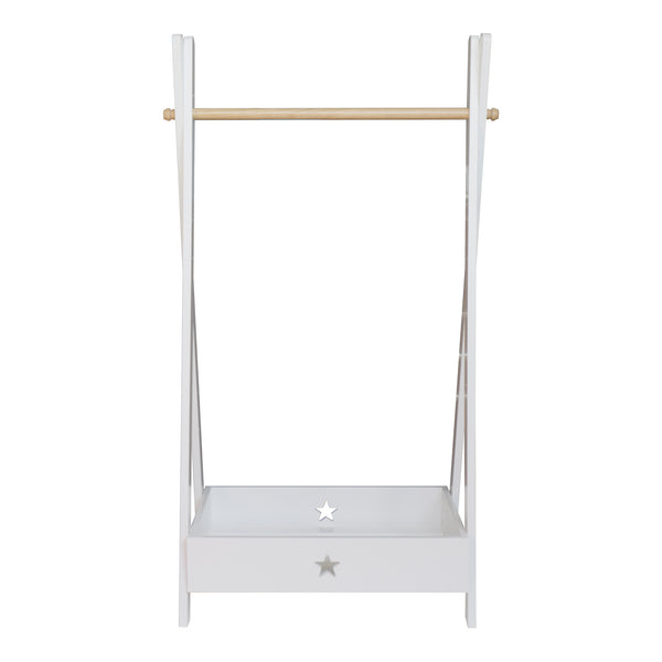Cuier haine copii Laxe 126 x 73 x 43 cm alb [en.casa]