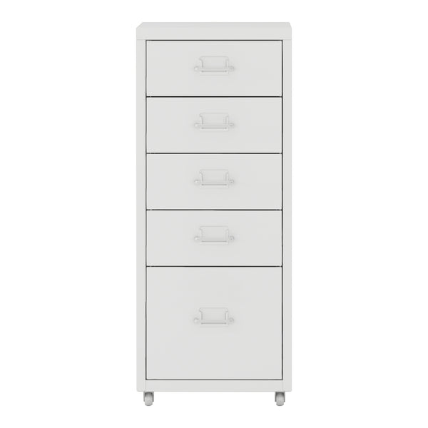 Dulap birou Kokar 69x28x41cm mobil cu 5 sertare  [en.casa]
