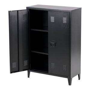 Dulap metalic Oripaa 110x75x33cm negru [en.casa]