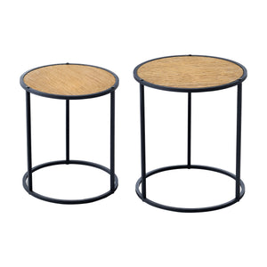 Masute living Moriusaq set 2 bucati forma rotunda [en.casa]