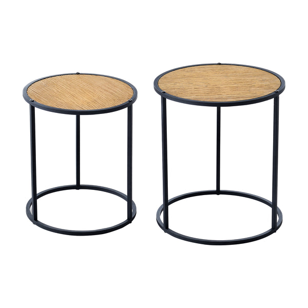 Masute living Moriusaq set 2 bucati forma rotunda [en.casa]