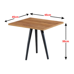 Masă de cafea Ballerup 50 x 45 x 45 cm Negru / Aspect nuc [en.casa]
