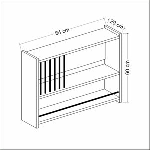 Raft de perete Helsingor alb 15kg cu 3 polite depozitare [en.casa]