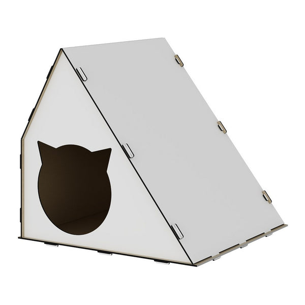 Casuta pisici  Lani 40x42x40cm mdf alb [en.casa]