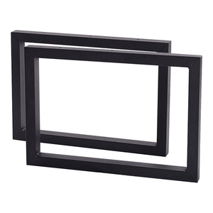 Cadru de masă Lunderskov set de 2 bucăți oțel 35x50cm negru [en.casa]