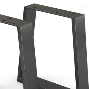 Set 2 buc picior masa Marstal 42x30-40x6cm otel negru mat [en.casa]