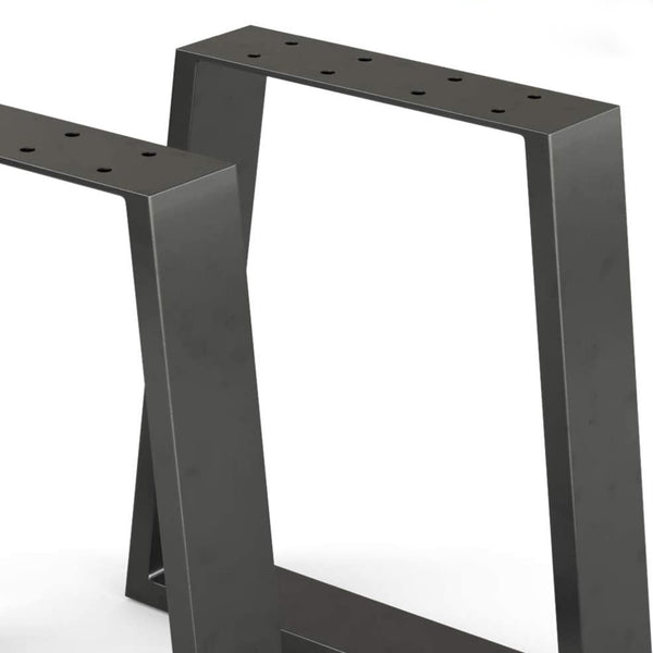 Set 2 buc picior masa Marstal 42x30-40x6cm otel negru mat [en.casa]