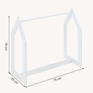 Suport haine casuta copii Værløse 78x75x35 cm alb [en.casa]