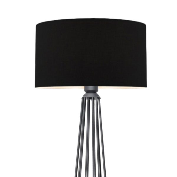 Lampa de podea Neath 1 x E27 max 20W metal textil antracit negru [lux.pro]