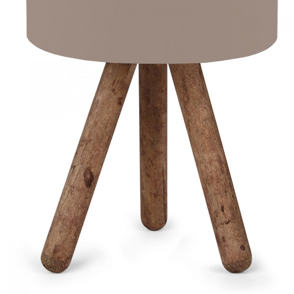 Lampa de masa Preston 33 cm 1 x E27 max 20W lemn textil [lux.pro]