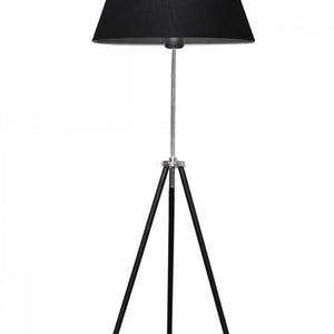 Lampa de podea Livingston 150 cm 1 x E27 max 20W metal textil negru argintiu [lux.pro]