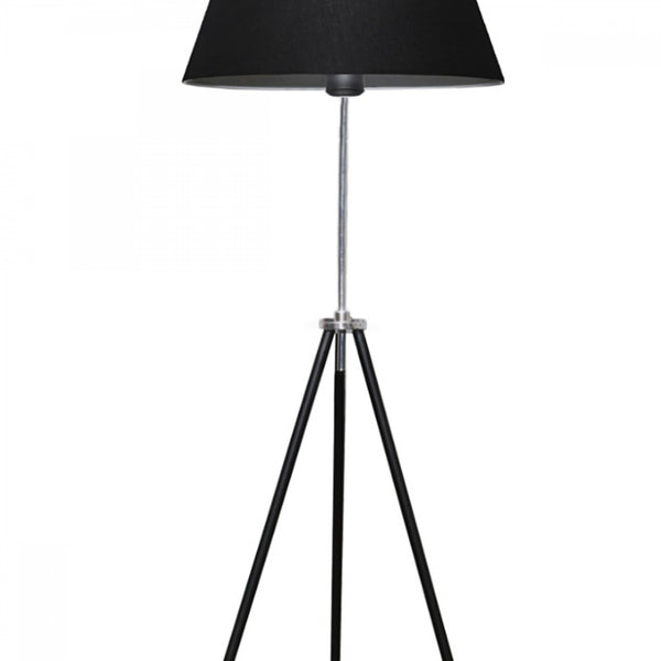 Lampa de podea Livingston 150 cm 1 x E27 max 20W metal textil negru argintiu [lux.pro]