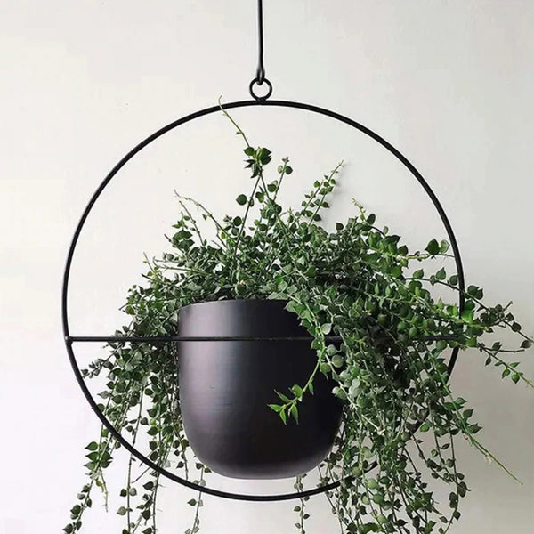 Set 2 buc suport plante Opsterland metal negru masuri diferite montabil pe tavan [en.casa]