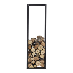 Suport lemne foc Tanum 35x35x120cm otel negru [en.casa]