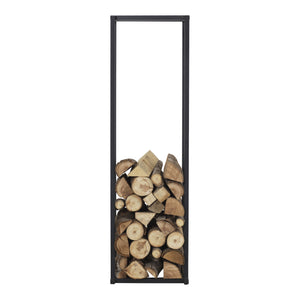 Suport lemne foc Tibro 35x35x120cm otel negru [en.casa]
