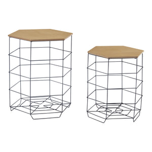 Set 2 cosuri metalice masuri diferite Horsholm [en.casa]