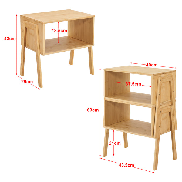 Set de noptiere Vinderup bambus, natural [en.casa]