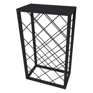 Suport sticle cu vin Amasia 68x40x22cm negru [en.casa]
