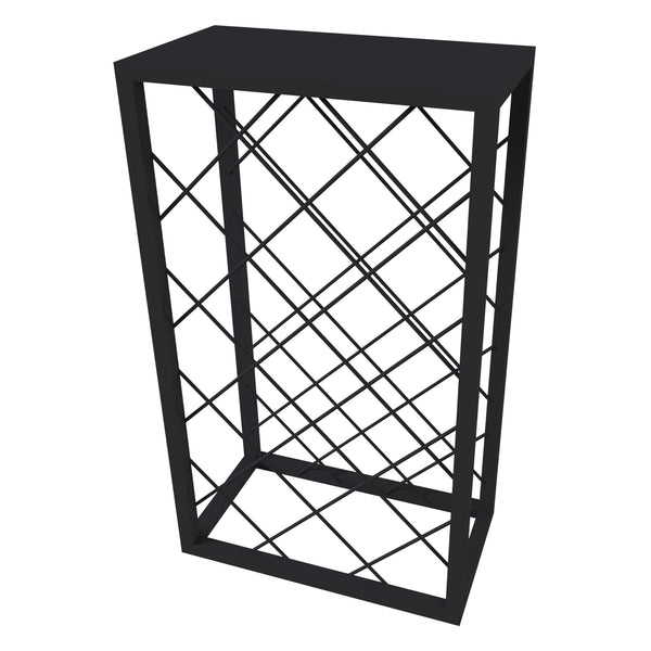 Suport sticle cu vin Amasia 68x40x22cm negru [en.casa]
