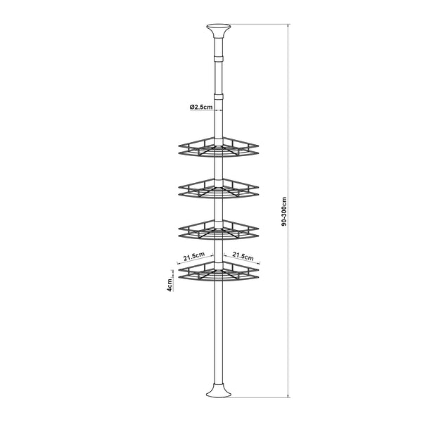 Raft de duș telescopic Haapavesi [neu.haus]