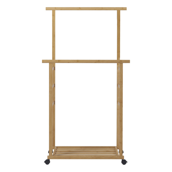 Suport haine Ilmajok 147x70x36cm mobil pe 4 roti [en.casa]