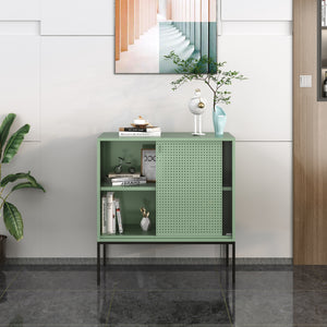 Comoda Eidsvoll otel sticla verde [en.casa]