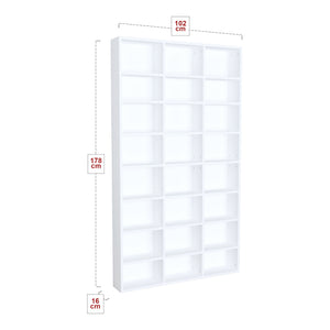 Raft carti Askvoll 178x102x16cm alb [en.casa]