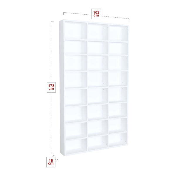 Raft carti Askvoll 178x102x16cm alb [en.casa]