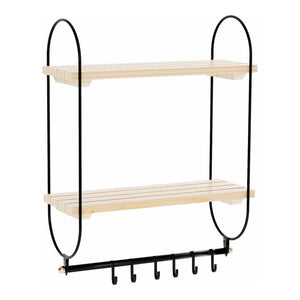 Raft perete Pielavesi 47x40x16cm negru natur [en.casa]