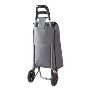 Carucior pliabil cumparaturi Aaby - NEU 95.5x35x29 cm 30 kg gri inchis/negru [en.casa]