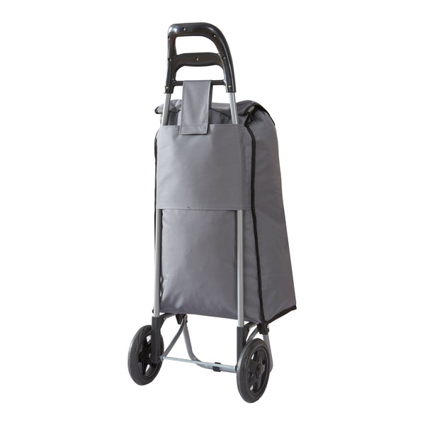 Carucior pliabil cumparaturi Aaby - NEU 95.5x35x29 cm 30 kg gri inchis/negru [en.casa]