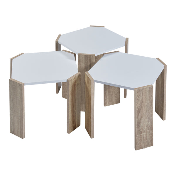Set 3 masute cafea Rantasalmi masuri diferite [en.casa]