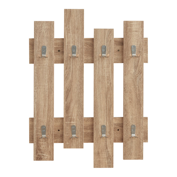 Cuier de perete Raseborg 80x60x3cm cu 16 agatatori [en.casa]