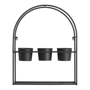 Raft de perete Merikarvia 65x52x15cm negru [en.casa]