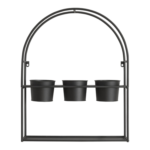 Raft de perete Merikarvia 65x52x15cm negru [en.casa]