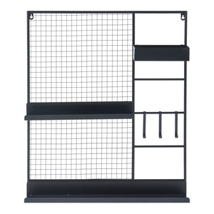 Organizator de perete Westre 70x60x11cm negru [en.casa]