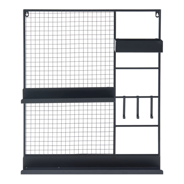 Organizator de perete Westre 70x60x11cm negru [en.casa]