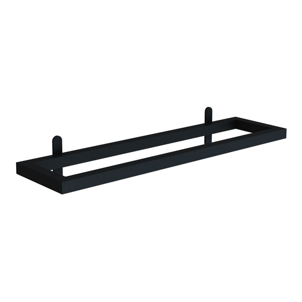Set 3 buc suport de perete sticle vin Flesberg 27x9cm negru [en.casa]