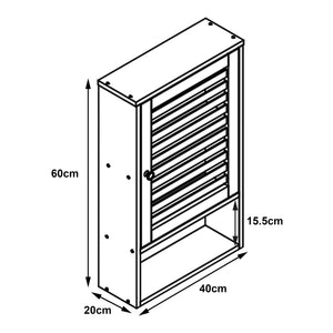 Dulap perete baie Gjesdal 60x40x20cm bambus natur [en.casa]