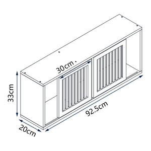 Raft perete Grums  92,5x20x33cm bambus [en.casa]