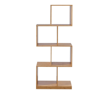 Raft de sine statator Gullspång 130x55x30cm bambus natur [en.casa]