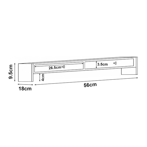 Suport monitor pe birou Hallstahammar 56x18x9,5cm [en.casa]