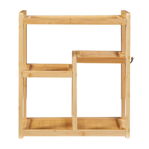 Raft perete baie Höör 42x37x17cm bambus [en.casa]