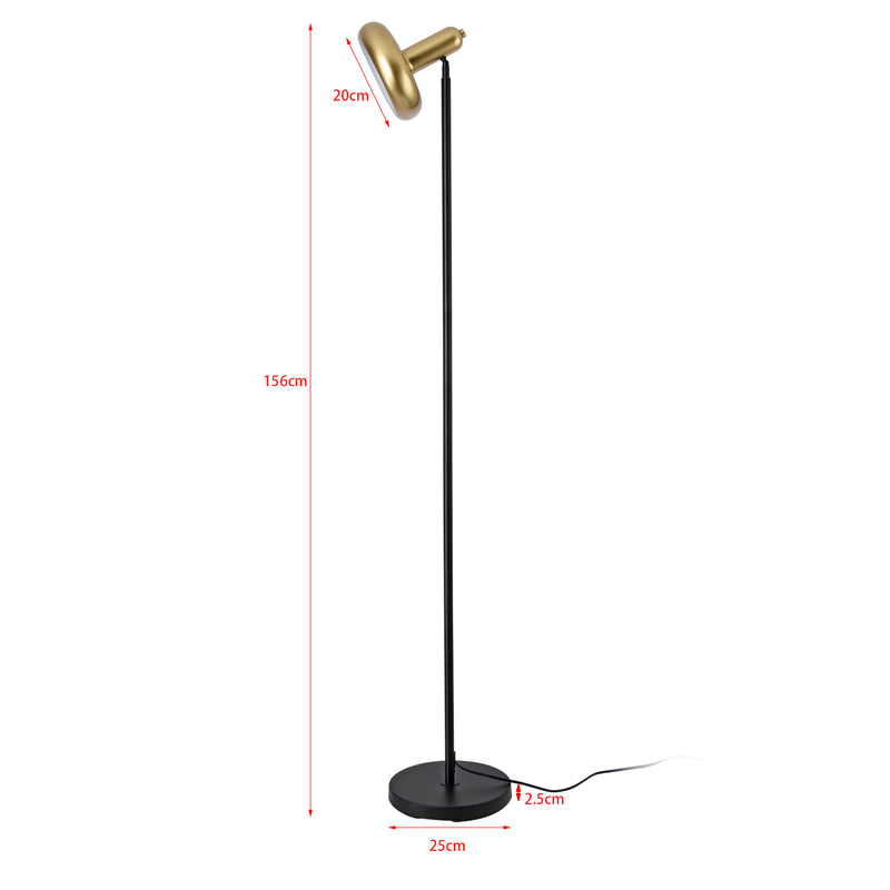 Schiță cotată Lampadar Namsos 156cm 1x E27 60W metal negru/auriu [lux.pro]