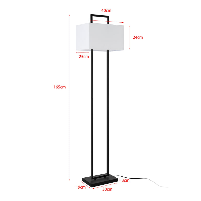 Schiță cotată Lampadar Sigdal 165cm 1xE27 60W negru/alb [lux.pro]