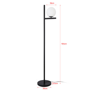 Lampa de podea Aberdaron 154 cm 1 x E27 60W alb negru [lux.pro]