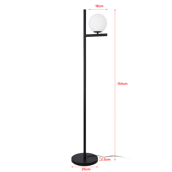 Lampa de podea Aberdaron 154 cm 1 x E27 60W alb negru [lux.pro]