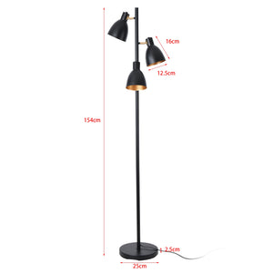 Lampadar Witney 154cm 3xE14 40W negru/auriu [lux.pro]