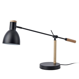 Lampa de masa Watford negru/lemn natur [lux.pro]
