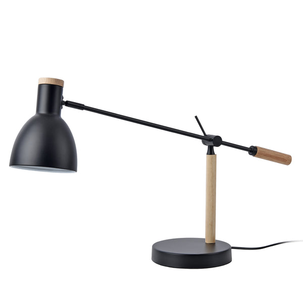 Lampa de masa Watford negru/lemn natur [lux.pro]